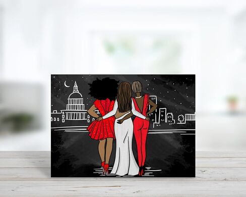 Red and White notecards |Women Empowerment | Sorority Inspired in Kuwait