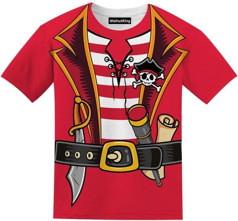 Kid's Print 3D Pirate Costume Halloween T Shirts Funny Cruise Pirates T-Shirt in Kuwait