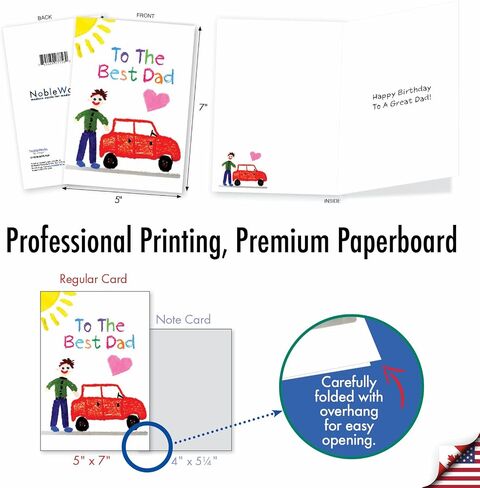 NobleWorks Birthday Father Greeting Card with 5 x 7 Inch Envelope (1 Card) Dad Special Father C10627BFG in Saudi Arabia
