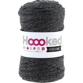 Hooked Ribbon XL Yarn ، الفحم أنثراسيت