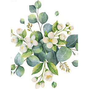 MOER SKY Branches Eucalyptus Diamond Painting Kits for Adults, Green Eucalyptus Leaves Flowers Herbs DIY 5D Pictures Round Drill Art Relaxation Wall Decor Gift 12x16 inch