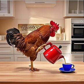 مجموعة الطلاء الماس Full Canlan Round Full Drill Diamond ، 5D DIY ROOSTER DOBING CHOPE COFFE ART ANT ، طقم اللوحة الماس اللطيف للديكور المبتدئ للمبتدئين (14 × 14 بوصة)