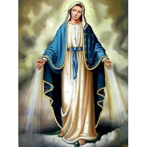IPISSOI Diamond Painting Mary's Virgin Mary Christian Religion Kit for Adults Diamond Art Painting by Number Kits Gem Art Wall Home Decor 30 x 40 CM