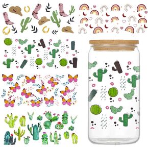 لفات الأشعة فوق البنفسجية DTF Cup لـ 16 Oz-6 Sheets Loves موضوع UV DTF Cup Wrap ، UVDTF Cup Wraps for Glass Cup ، Love Cupid Game Console Stices for 16oz Libbey Glass Cups Furniture Craft Wood DIY Crafts