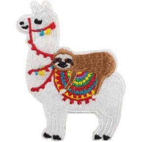 Cute-Patch Sloth Lama Alpacos Embroidered Iron on Patch