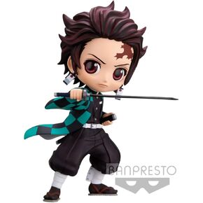BanPresto - Demon Slayer Q Posket Tanjiro Kamado III Version A Statue , Black