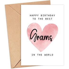 Happy Birthday To The Best Grams In The World Card - Grams Birthday Card - Grams Card - Mother's Day Gift - Happy Birthday Card Happy Birthday Mom