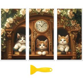 Rub on Transfer Decal Sticker for Furniture Craft Decor 6"x12" Forest Animals Photo Frames, 3Pcs Waterproof UV DTF Transfer for Drawer Dresser Glass Porcelain Wood Plastic in Kuwait