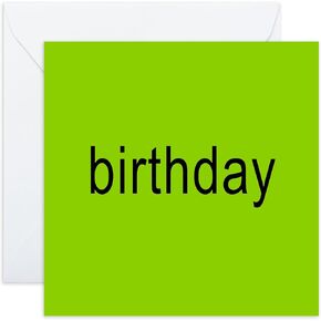 CENTRAL 23 Quirky Birthday Card - 'BRAT BIRTHDAY' - Perfect for Adding Fun and Feisty to Birthday Celebrations - Ideal for Him Her Friends Family Colleagues Brother and Sister - Comes With Stickers