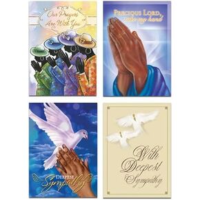 African American Expressions - Boxed Sympathy Cards Assortment - Greeting Cards with Envelopes | Religious and All-Occasion Cards