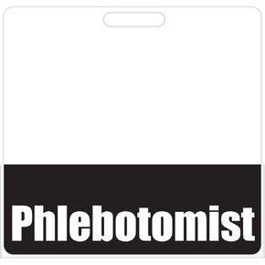 Phlebotomist Budge Buddy (Pink) - علامات الشارة الشاقة لفني بضع الفصح - بطاقة تعريف مزدوجة الجوانب