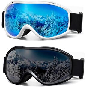 SPOSUNE OTG Ski Goggles Men Women, Over Glasses Anti Fog Snowboard Goggles, UV Protection Snow Goggles for Adult & Youth