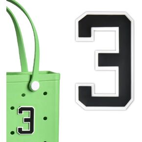 Number Charm for Bogg Bag Accessories Charm for Women Insert Decorative Letter for Beach Handbag Bag Number Accessories 0-9