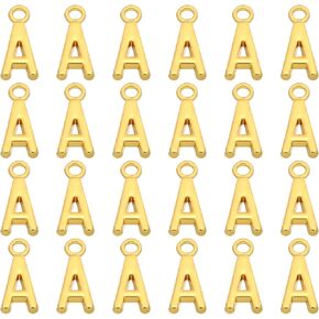سحر خطاب Patikil ، 50 PCS Alphabet alphabet arborant charm bulk cut
