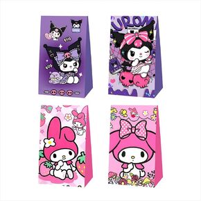 12pcs Kawaii و Pink Friend Party يفضلون حقائب الهدايا ، حقائب جيدة ، كاواي وملحف لحفلات اللحن لأطفال ديكورات عيد ميلاد الأطفال