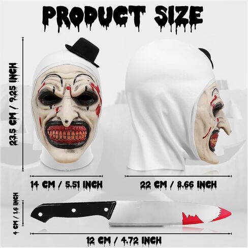Terrifierd Clown Costume Kids Scary Killer Outfit Art Clown Costume Horror Halloween Cosplay Costumes Props in Saudi Arabia