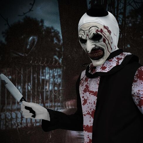 Terrifierd Clown Costume Kids Scary Killer Outfit Art Clown Costume Horror Halloween Cosplay Costumes Props in Saudi Arabia