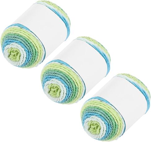 MECCANIXITY Acrylic Yarn for Crocheting, 634 Yard 5 Ply Colorful Soft Crochet Yarns Cotton Cake Yarn for DIY Knitting Craft Blankets(3 Packx100g,Green,Blue,Yellow) in Saudi Arabia