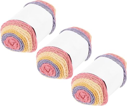 MECCANIXITY Acrylic Yarn for Crocheting, 634 Yard 5 Ply Colorful Soft Crochet Yarns Cotton Cake Yarn for DIY Knitting Craft Blankets(3 Packx100g,Green,Blue,Yellow) in Saudi Arabia