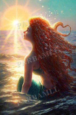 Deep Sea Mermaids Diamond Painting ، Fun Diy تفاعل Craft Digital Painting للبالغين والأطفال ، مناسبة لديكور غرفة نوم الحمام أو هدية للأصدقاء (8 × 12 بوصة) in Saudi Arabia