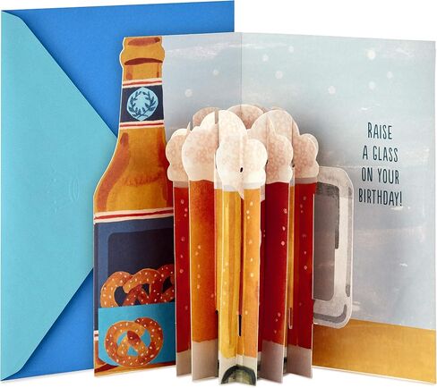 Hallmark Paper Wonder Displayable Pop Up Birthday Card (Beer) in Saudi Arabia