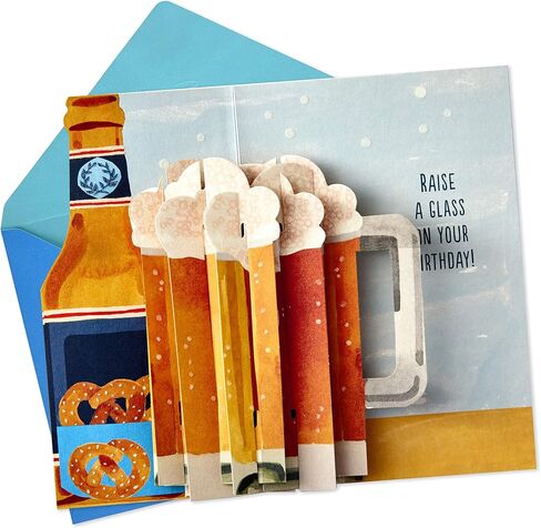 Hallmark Paper Wonder Displayable Pop Up Birthday Card (Beer) in Saudi Arabia