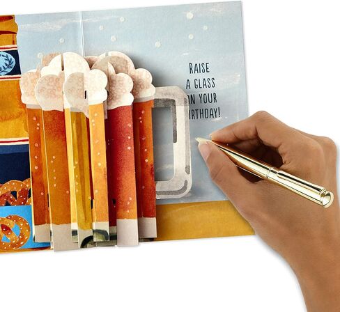 Hallmark Paper Wonder Displayable Pop Up Birthday Card (Beer) in Saudi Arabia