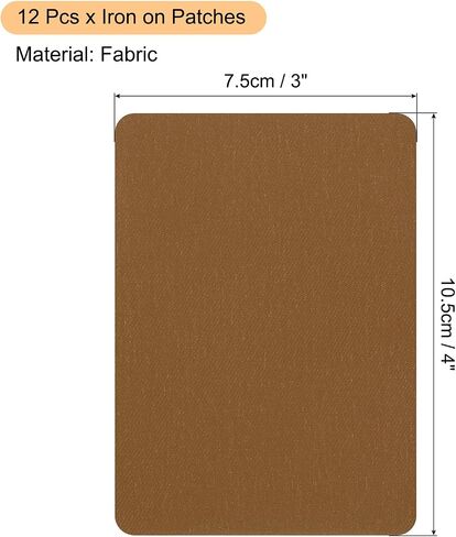 MECCANIXITY 12 Pcs Iron on Patches Fabric Repair Patch 4"x3" Patches for Clothes Iron on Patches for Jeans, Bags, Sofa,Tent Light Gray in Saudi Arabia