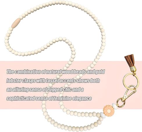 Lanyard-Teacher Lanyard مع حامل هوية/حبل خشبي لطيف ، حبل مطرز للمعلم والمرأة العاملة (ب) in Kuwait