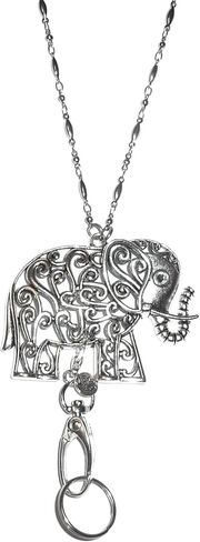 Elephant Breakaway Women's Lanyard Strong Stainless Steel Chain, Trendy ID Badge Card Holder Teacher Nurse Cruise Keys Keychain in Saudi Arabia