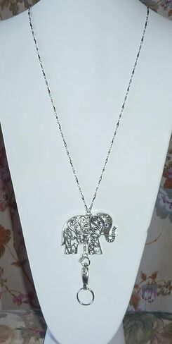 Elephant Breakaway Women's Lanyard Strong Stainless Steel Chain, Trendy ID Badge Card Holder Teacher Nurse Cruise Keys Keychain in Saudi Arabia