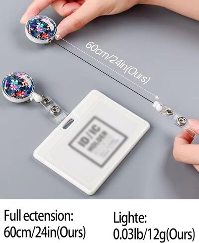 2 Pack Retractable Badge Holders Cute Badge Reel Badge Clip ID Card Holders for Student Office Worker Doctor Nurse Teacher(It is Good to See You) in Kuwait