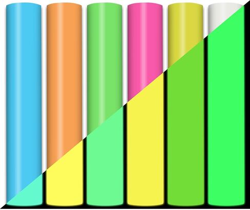 Heat Transfer Vinyl Wenida 6 Colors 12"x10" Glow in Dark HTV Sheet Iron On Transfer Craft Adhesive Vinyl for Arts DIY T-Shirts Clothing Decoration in Saudi Arabia