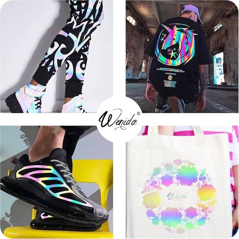 Heat Transfer Vinyl Wenida 6 Colors 12"x10" Glow in Dark HTV Sheet Iron On Transfer Craft Adhesive Vinyl for Arts DIY T-Shirts Clothing Decoration in Saudi Arabia