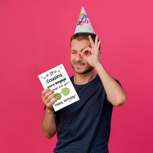 Funny Bogey Cousin Birthday Card for Him Her, Silly Birthday Gift For Cousin, Cute Unique Bday Card for Kids Children Family in Saudi Arabia