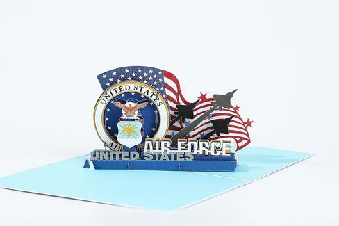 3D Birthday Gift Card, Patriotic Pop Up Greeting Cards with Notepaper, 8x6 inch Thank you Cards for Retirement, Anniversary, Congratulations, Husband, Dad in Saudi Arabia