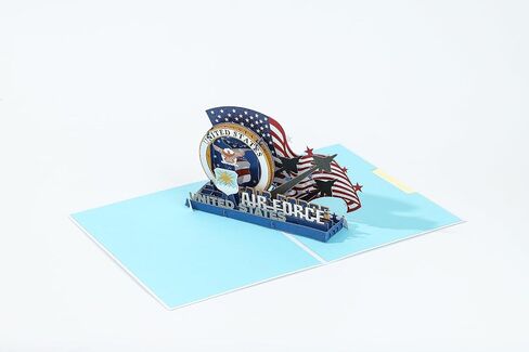 3D Birthday Gift Card, Patriotic Pop Up Greeting Cards with Notepaper, 8x6 inch Thank you Cards for Retirement, Anniversary, Congratulations, Husband, Dad in Saudi Arabia