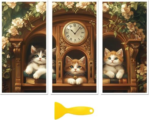 Rub on Transfer Decal Sticker for Furniture Craft Decor 6"x12" Forest Animals Photo Frames, 3Pcs Waterproof UV DTF Transfer for Drawer Dresser Glass Porcelain Wood Plastic in Kuwait