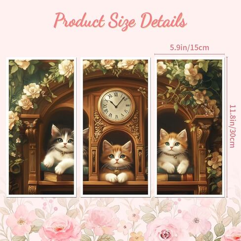 Rub on Transfer Decal Sticker for Furniture Craft Decor 6"x12" Forest Animals Photo Frames, 3Pcs Waterproof UV DTF Transfer for Drawer Dresser Glass Porcelain Wood Plastic in Kuwait