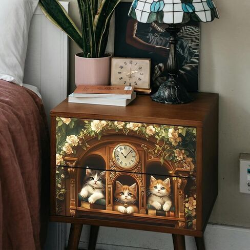 Rub on Transfer Decal Sticker for Furniture Craft Decor 6"x12" Forest Animals Photo Frames, 3Pcs Waterproof UV DTF Transfer for Drawer Dresser Glass Porcelain Wood Plastic in Kuwait