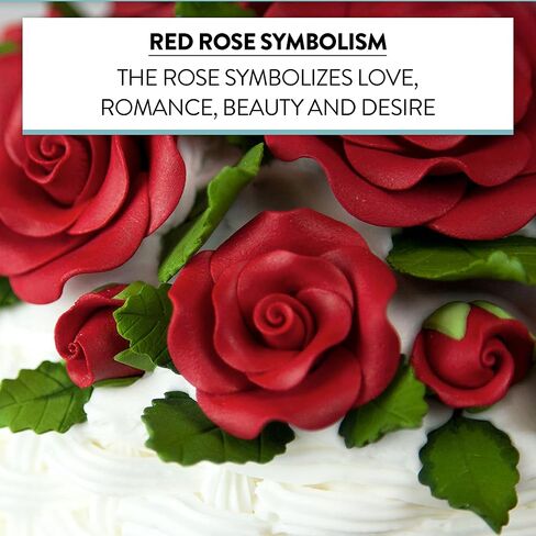 Global Sugar Art Exquisite Rose & Leaf Sugar Cake Flowers Tray Deep Red, Unwired by Chef Alan Tetreault in Kuwait