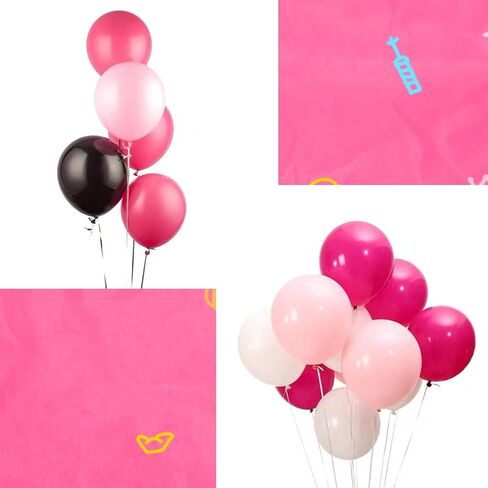 10 inch Hot Pink Latex Balloons, 100 pcs Thick Dark Pink Party Balloons Birthday Decorations (Hot Pink) in Saudi Arabia