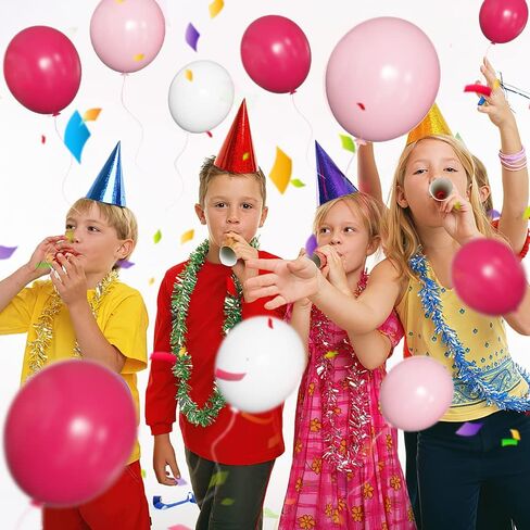 10 inch Hot Pink Latex Balloons, 100 pcs Thick Dark Pink Party Balloons Birthday Decorations (Hot Pink) in Saudi Arabia