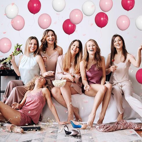 10 inch Hot Pink Latex Balloons, 100 pcs Thick Dark Pink Party Balloons Birthday Decorations (Hot Pink) in Saudi Arabia