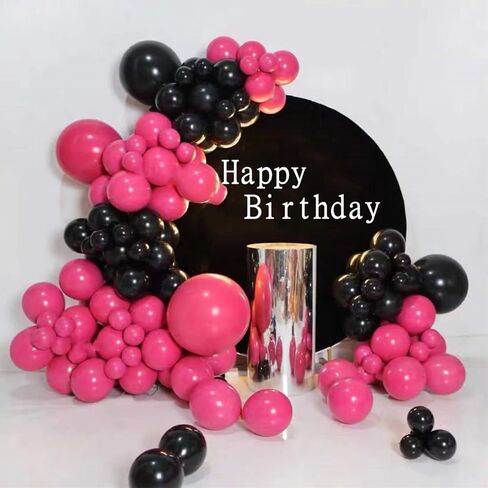 10 inch Hot Pink Latex Balloons, 100 pcs Thick Dark Pink Party Balloons Birthday Decorations (Hot Pink) in Saudi Arabia