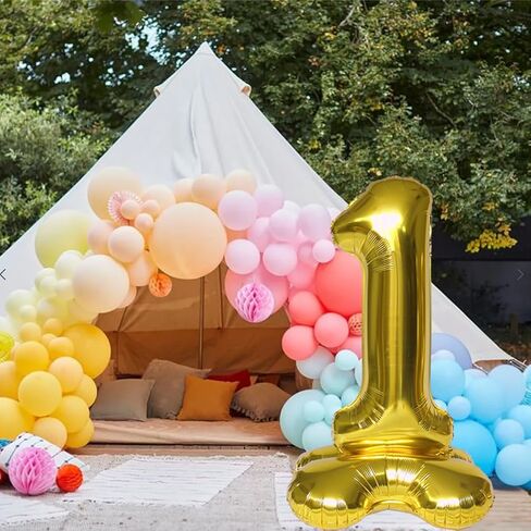 Gold Number 2 Balloon Giant Foil Helium Balloon Big Air Stand-up Mylar Balloon, 50 inch in Kuwait