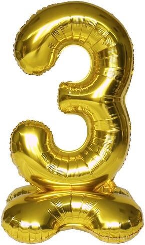 Gold Number 2 Balloon Giant Foil Helium Balloon Big Air Stand-up Mylar Balloon, 50 inch in Kuwait