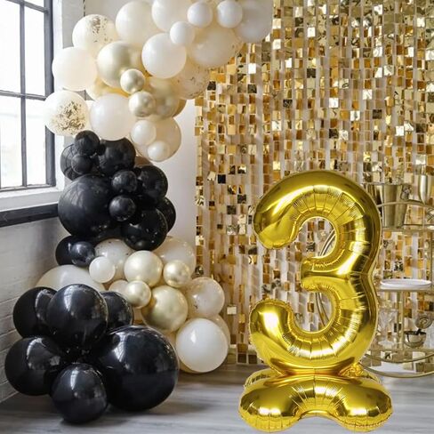 Gold Number 2 Balloon Giant Foil Helium Balloon Big Air Stand-up Mylar Balloon, 50 inch in Kuwait