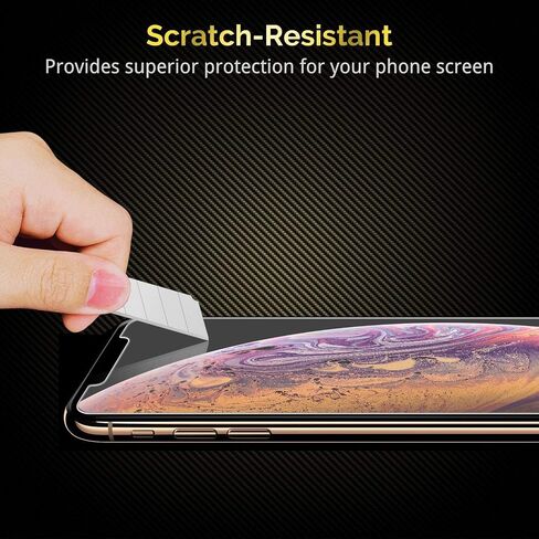 واقي شاشة غير قابل للكسر مكون من 3 قطع لهاتف iPhone 11/iPhone XR، زجاج مقسى مزدوج مقاوم للكسر [إطار سهل التركيب] [صلابة 9H] [99.99% HD Clear] [صديق للحافظة] لهاتف iPhone 11/iPhone XR 6.1" in Kuwait