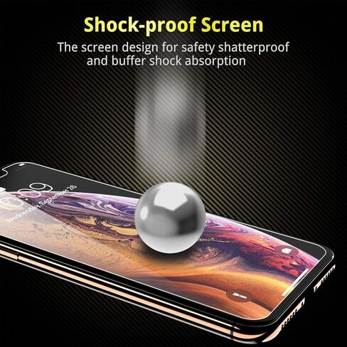 واقي شاشة غير قابل للكسر مكون من 3 قطع لهاتف iPhone 11/iPhone XR، زجاج مقسى مزدوج مقاوم للكسر [إطار سهل التركيب] [صلابة 9H] [99.99% HD Clear] [صديق للحافظة] لهاتف iPhone 11/iPhone XR 6.1" in Kuwait